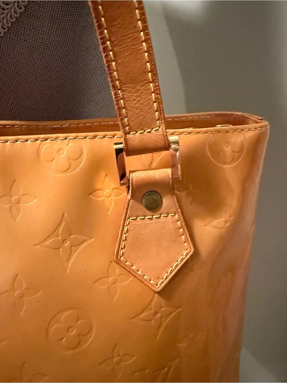 Louis Vuitton Caramel Vernis Patent Leather Monogram Tote